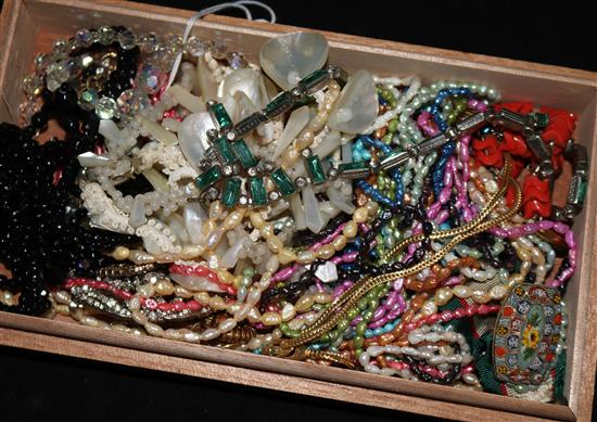 Mixed beads and costume jewellery.